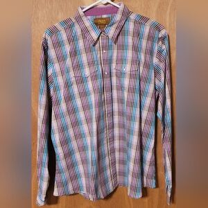 Aura Western Pearl Snap Long-sleeved Shirt